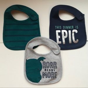 Carter’s Baby Dinosaur / Dinner Bibs Set